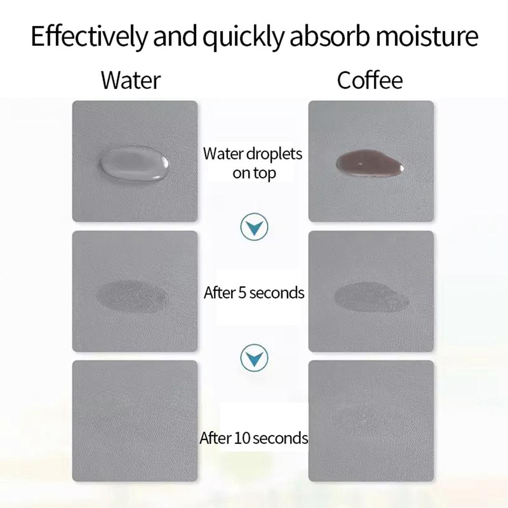 Yellow Sunflower Retro Draining Pad Drying Mat For Kitchen Bar Coffee Dishes Rubber Quick Drying Water Absorbent Anti-slip Mat