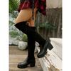 Slimming Over The Knee Boots Women's 2025 Winter New Thick-heeled Plus-size Round Toe High Heel Boots