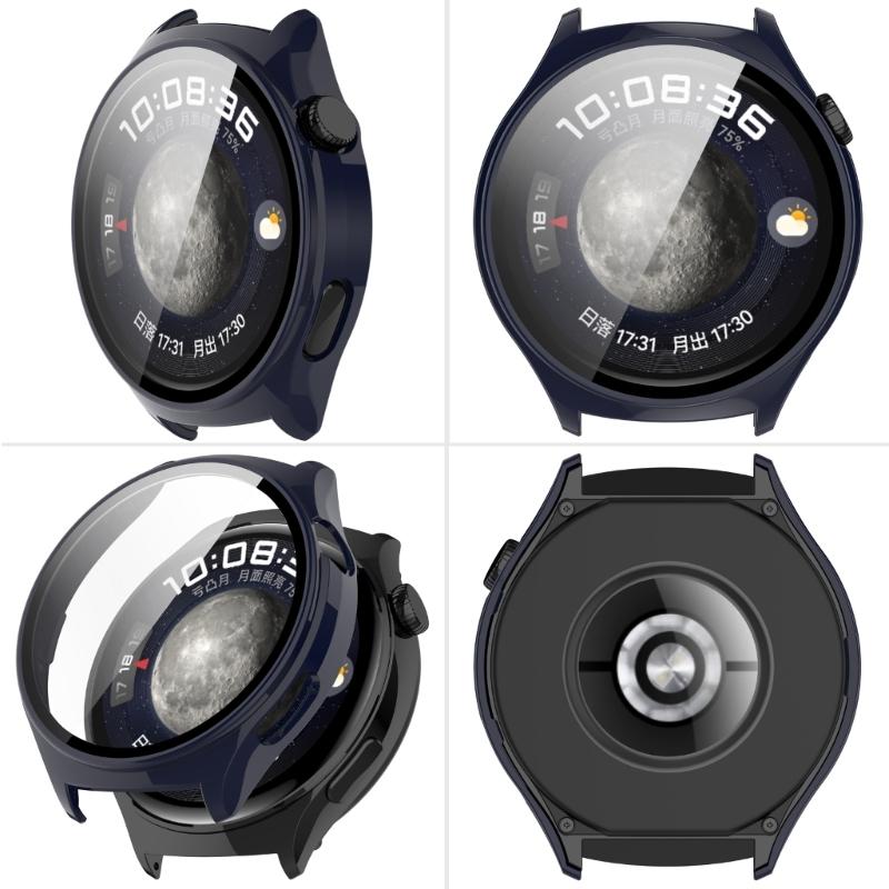 Screen Protector Case Full Coverage PC Protective Cover Washable Bumper Shells Skin for Watch 4 Smartwatch Replacement