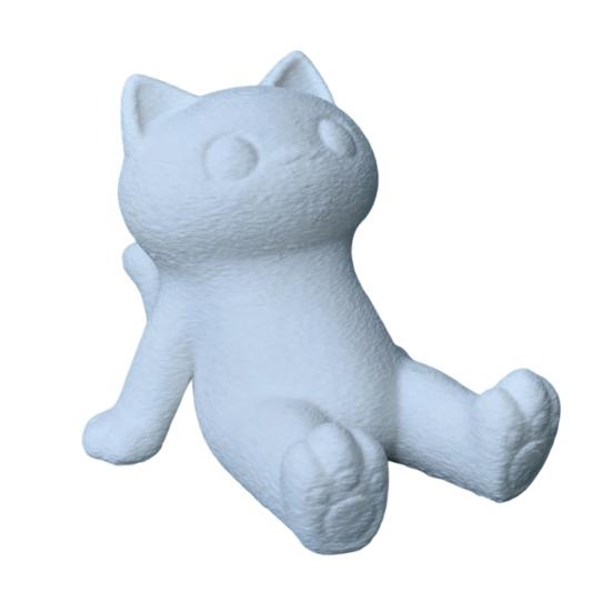 Durable Pla Phone Dock Cute Cat Stand, 3D Printed Lying Desk Holder for Cell Desktop Decor Tablet, Mount Home Office Decor, Gift Lovers Hands
