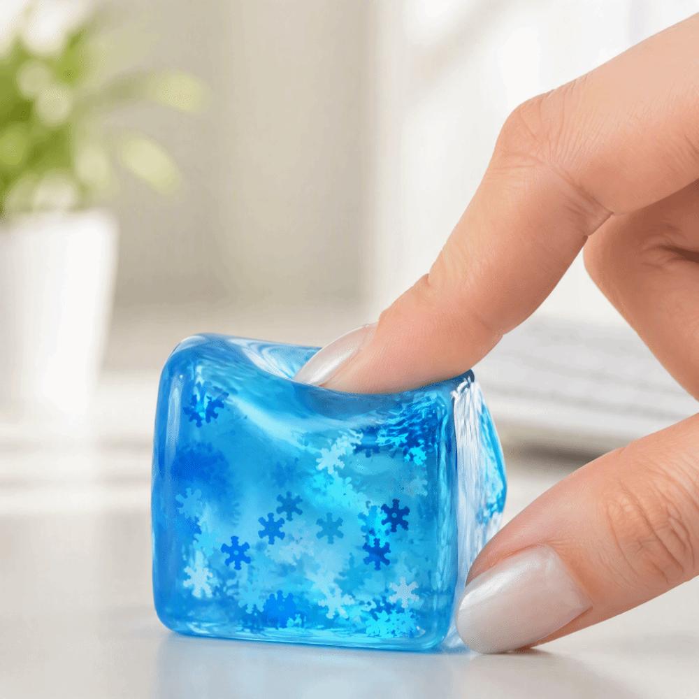 Slow Rising Ice Cube Squishy Toy Snowflake Squeezable Toys Sensory Fidget Toy Holiday Gift