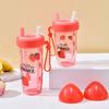 Water Bottle Internet Celebrity Straw Cup Girls High Value Sub-warehouse Plastic Water Cup Can Not Be Broken Outdoor Portable Children Cold Brew Cup
