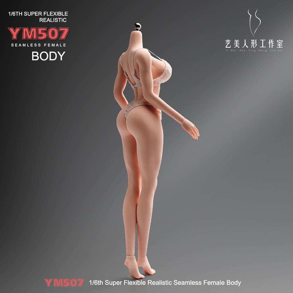 Scale Female Muscle Fitness Super Flexible Seamless Pale Skin Figure with Stainless Steel Miniature Soldier Action Figure Model Collection Doll 1/6