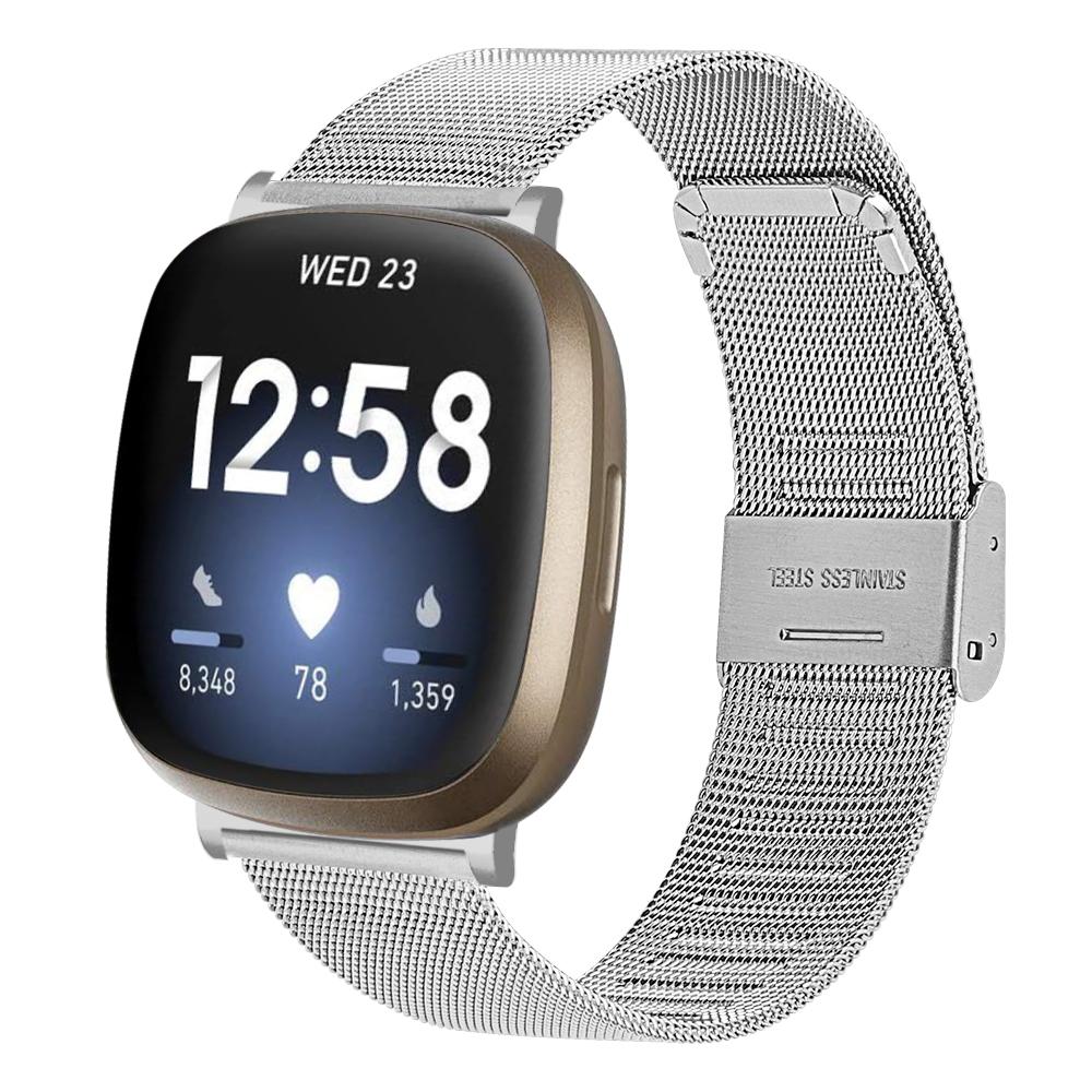 

Milanese Stainless Steel Fine Mesh Smart Watch Strap for Fitbit Versa 3/Fitbit Sense A