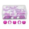 74pcs Round Hair Beads DIY Plastic Crochet Braid Wig Accessories Braid Dreadlock Beads Hair