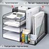Multi-Layer Desk Organizer File Storage Bookshelf