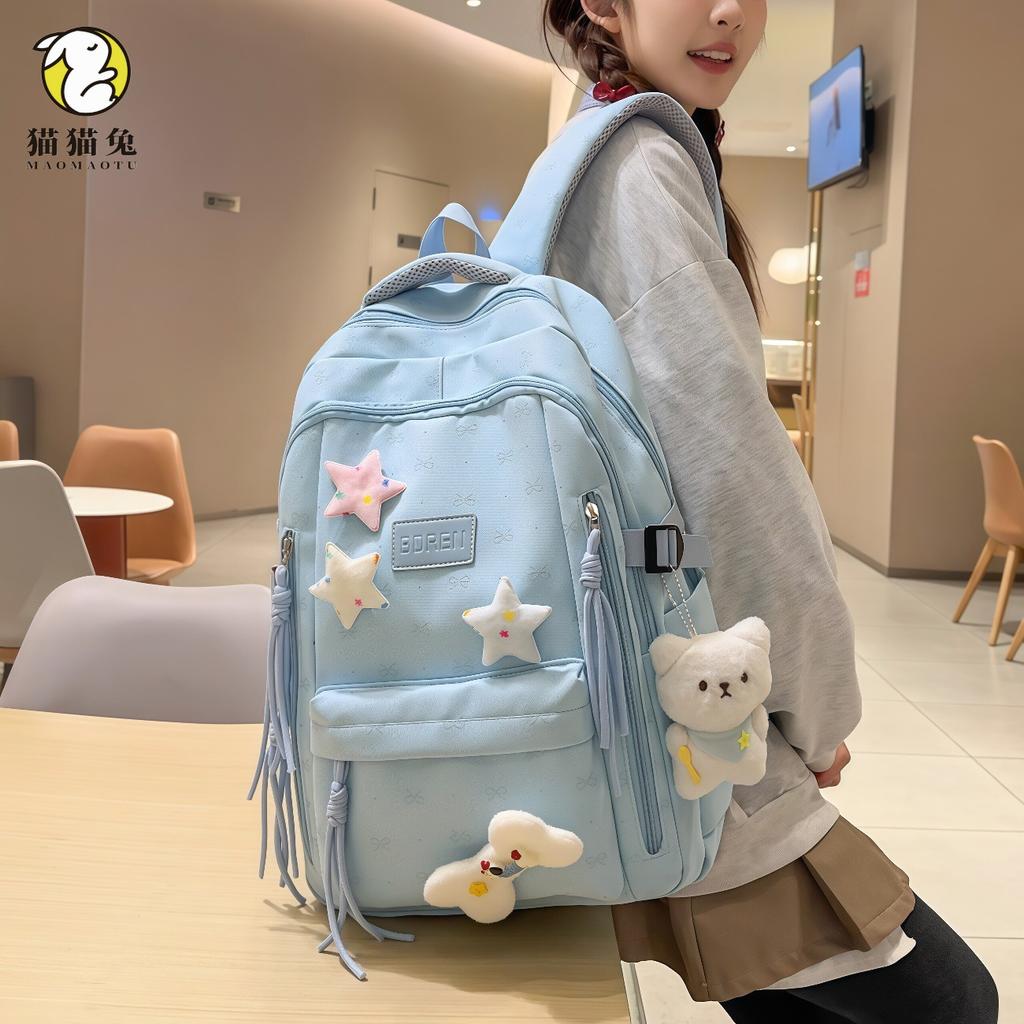 Zaino zaino scolastico coreano ins nicchia ragazze delle scuole medie e studenti delle scuole elementari alto valore carino grande capacità zaino dall'aspetto super bello