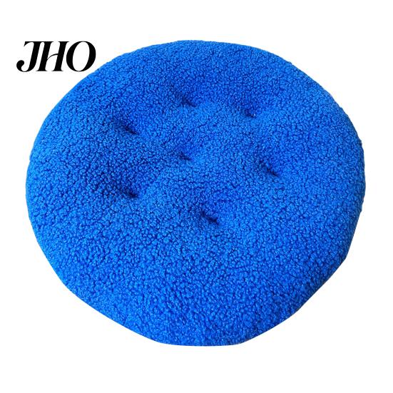 Flauschiges kurzes Plüschkissen Sitz rund Futon-Design Oberfläche extra dick Stuhl Boden rutschfest einfarbig gemütlich