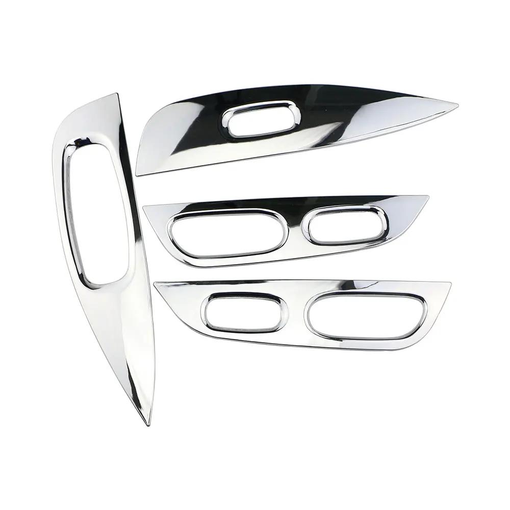 ABS Chrome Door Window Switch Panel Cover Trim Frame for Nissan X-trail Xtrail T32 Rogue 2014 - 2020 LHD Armrest Hoods 4Pcs/Set