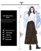 Pleated Velvet A-Line Skirt: Women's Versatile Mid-Length High-Waisted Slimming Style for Autumn and Winter