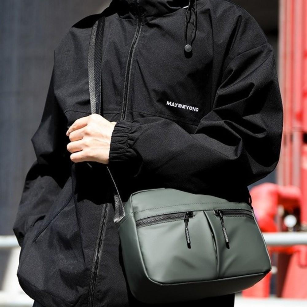 Fabric Men's Shoulder Bag Large Capacity Nylon Crossbody Bag Simple Man Messenger Bag  Outdoor