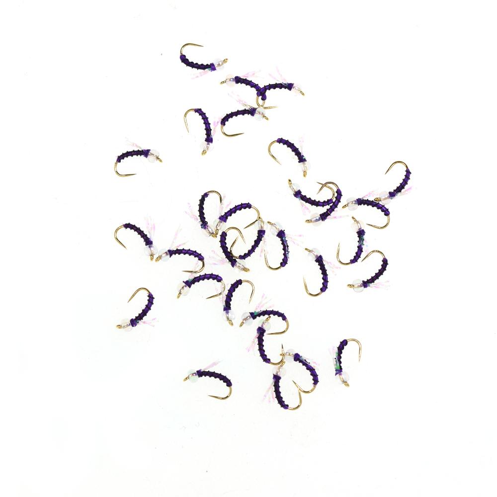 10 PIÈCES Nymphe Standard Midge pour la Pêche à la Mouche, Motif Truite pour Toute l'Année, Hameçon Doré sans Ardillon #16, Leurres d'Eau Douce pour la Pêche à la Mouche