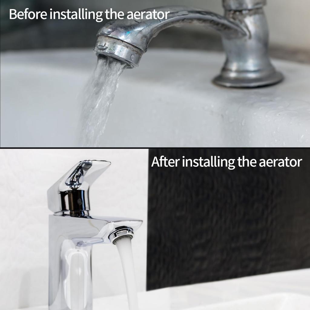 6Pack Of Replacement Aerators for Bathroom Faucets, 24mm High-Flow Attachments With Male Threads, Suitable for Kitchen and Bathroom Sink Faucets.