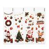 50/100Pcs Long Shape Christmas Treat Bags Snowman Print Favor Packaging Bags  Christmas Party