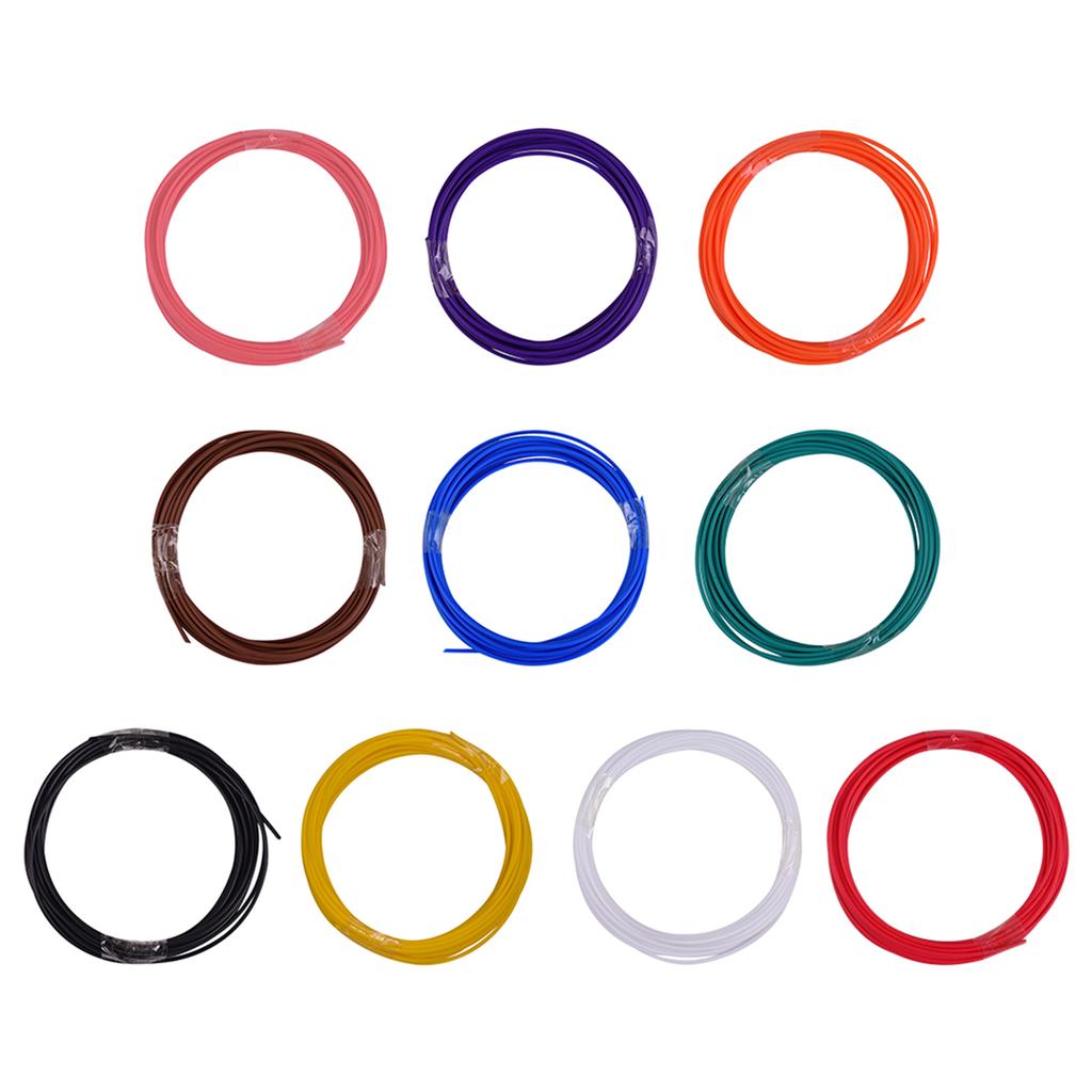 Anet 10pcs 1.75mm PCL Filament Eco Friendly Material 3D Pen Filament Refills Premium Set of 10 Different Colors for