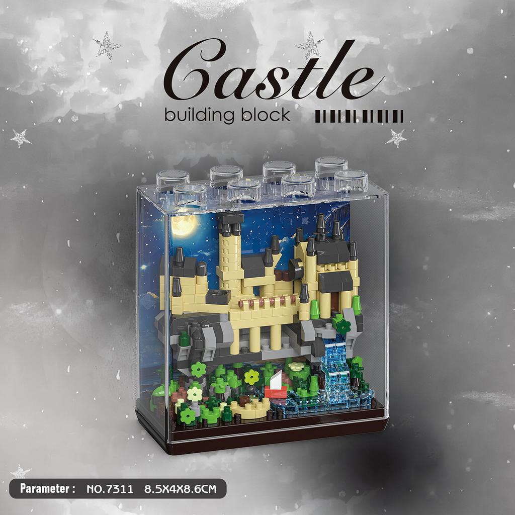 Non-Toxic Miniature Architecture Building Blocks Castle Assembly Toys Mini Bricks Kids Toys New Year Christmas Gifts