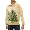 Christmas Print 3-button - Men's Stand Up Collar Sweatshirt, Outdoor Casual Hoodie With Buckle