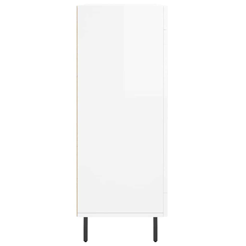 Vidaxl Cabinet, White, Glossy, 69.5X34X90 Cm, Wood-Based Material