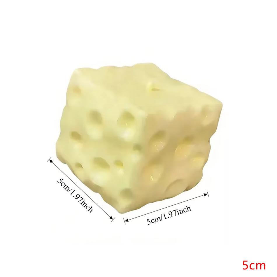 2026 Jumbo Cheese Cube Stress Ball Big Cheese Shapeable Squeeze Ball Non-Bounce Fidget Toy Sensory Anti-Stress Festival Gift