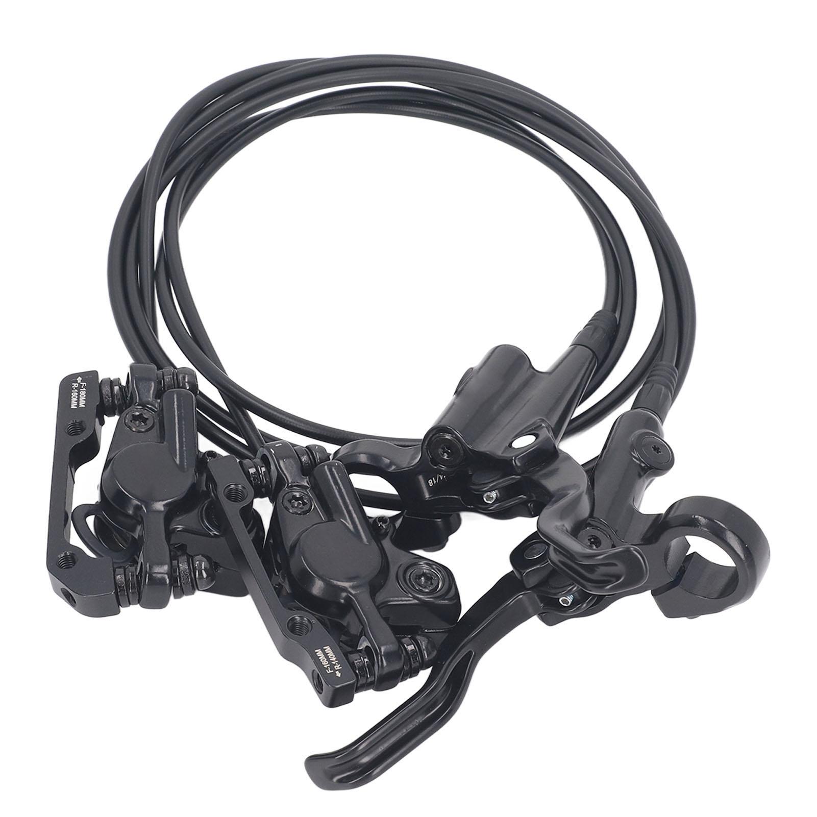

Mountain Bikes Disc Brake Set Alloy Powerful Braking Sensitive Bikes Hydraulic Disc Brake Lever Kit for Cycling