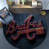 Atlanta Braves,Round Area Rug,Carpet Rug for Living Room Bedroom Sofa Playroom Decor,Non-slip Floor Mat