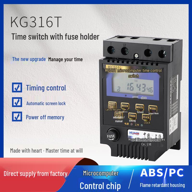 Huaqi 220V KG316T Automatic Timer Switch for Street Lights