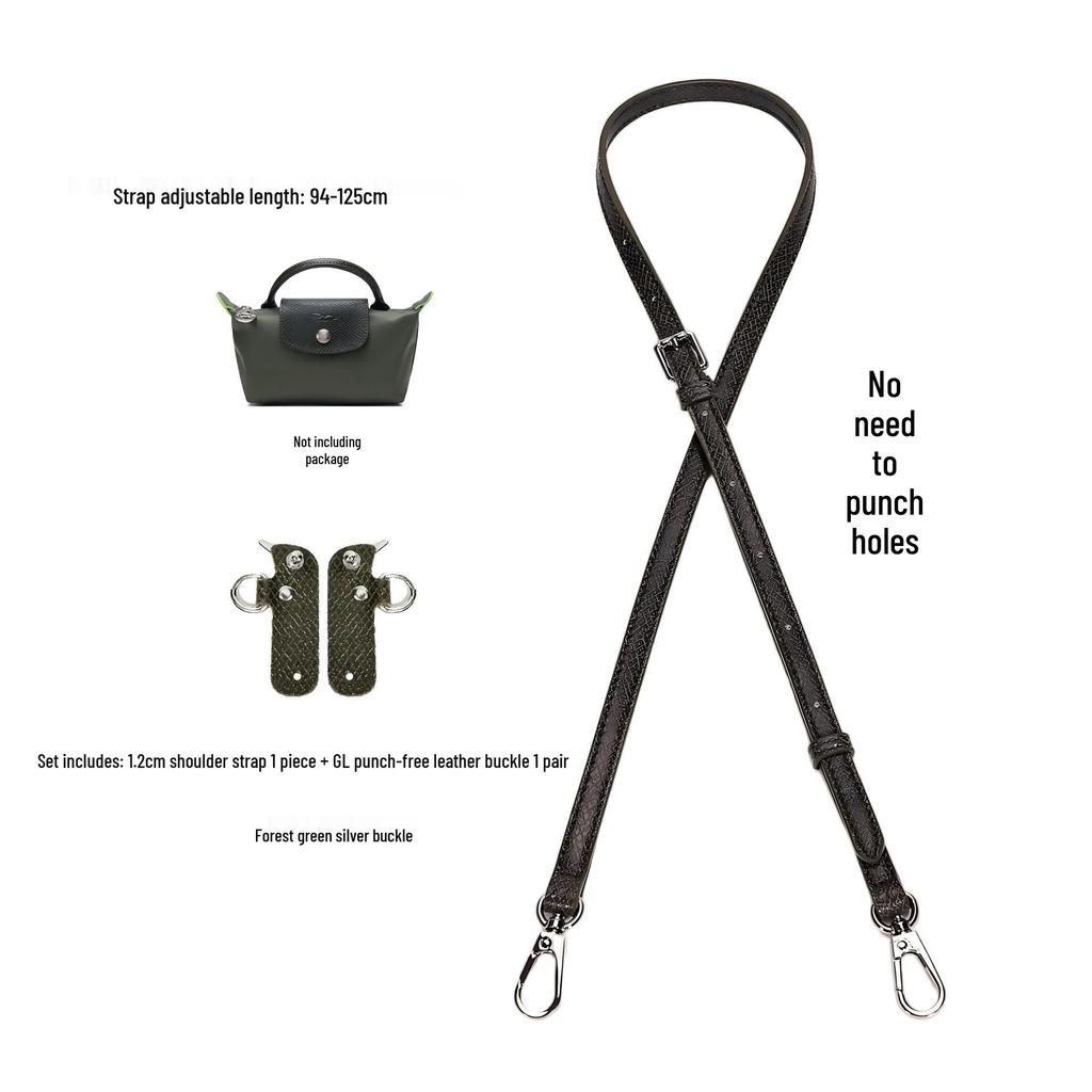 Longxiang Genuine Leather Mini Dumpling Crossbody Bag with Adjustable Shoulder Strap and Non-Slip Buckle