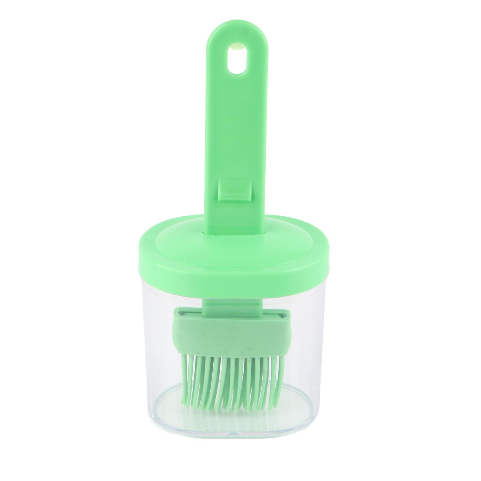 

Интегрированная силиконовая щетка для бутылок с маслом Бутылка-дозатор для оливкового масла с силиконовой щеткой для приготовления пищи зелёный