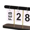Schreibtischkalender Ständer Holzrahmen Seitenumschlag Umblätterer Ewiger Kalender für Küche Heimdekoration