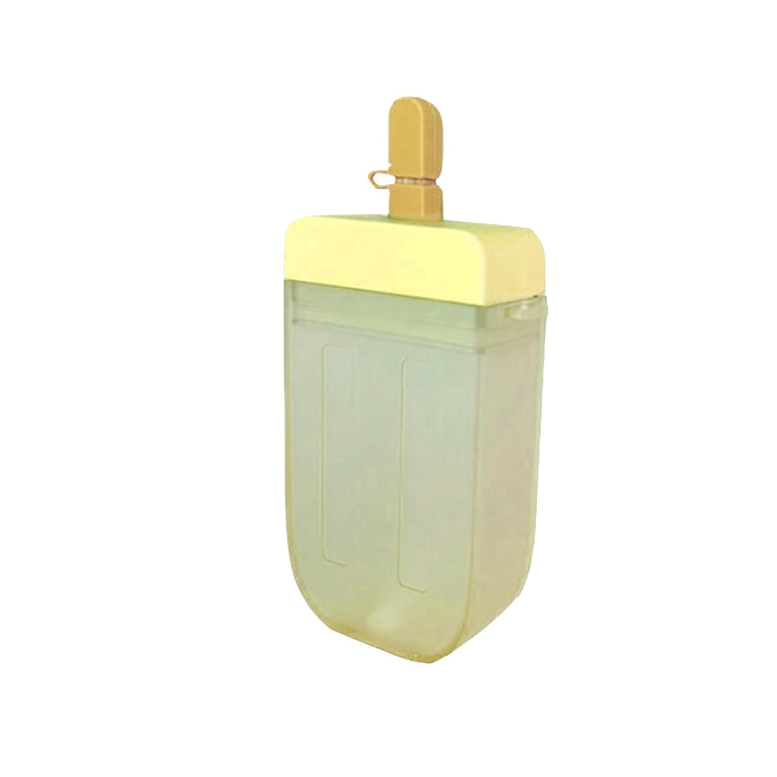 

Portable Plastic Water Bottle with Straw Cartoon Ice Cream Popsicle Shape Leak Proof Design for Outdoor Travel and Daily Use One Size зелёный