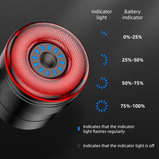 Bicycle Taillight Super Bright Waterproof Non-glaring Multiple Lighting Modes Rechargeable Aluminum Alloy Smart Automatic Brake Detection Bike Rear