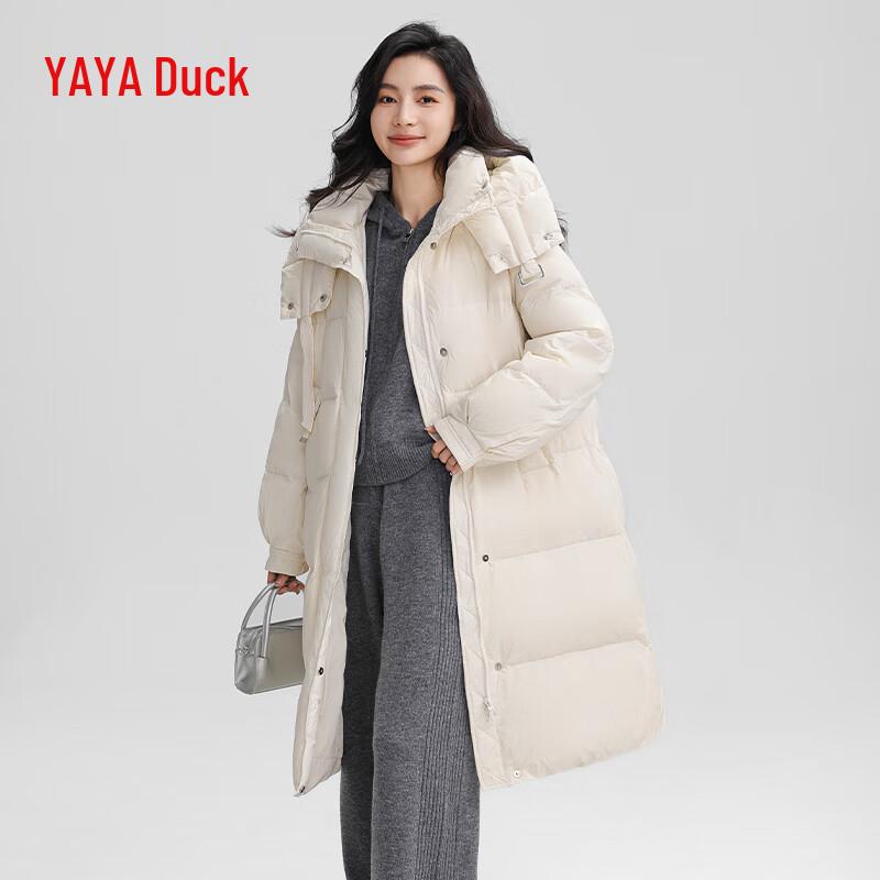 Yaya Damen Lange Daunenjacke mit Kapuze (Kollektion 2024)