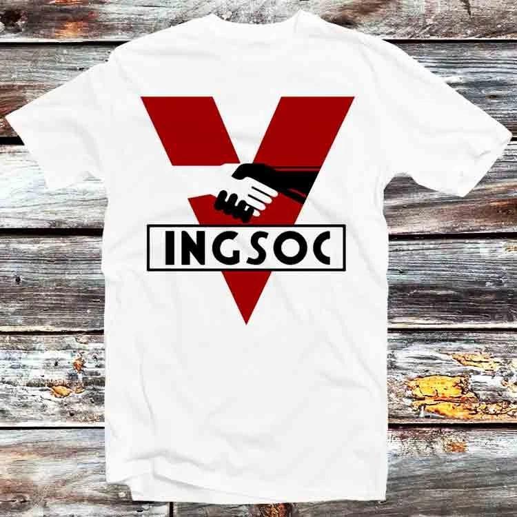 INGSOC 1984 Unisexs George Orwell Fictional Novel Socialism T Shirt B1031 XL