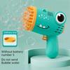 Dinosaur Bubble Machine Gun 40 Holes Bubble Gun Bath Toy Automatic Machine Soap Bubble Gun Children Toy (Not Come With Battery)