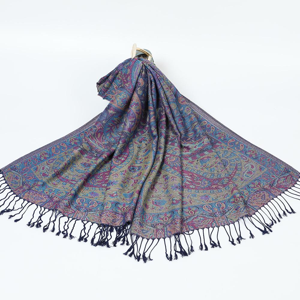 New retro shawl with women's travel vacation photo scarf warm scarf cape fringe