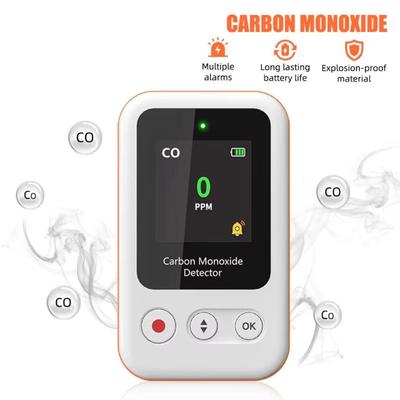 Rechargeable CO Detector Alarm High Definition Air Quality Monitor Carbon Monoxide Detector  Garage