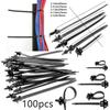 Black Bundled Wire Bands Car Clips 8.2*155mm 100pcs