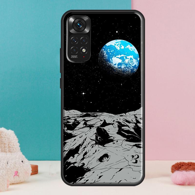 Moon Stars Space Case For Xiaomi Redmi Note 14 12 11 9 10 13 Pro 9S 10S 11S 12S Redmi 13C 10C 12C 14C Cover