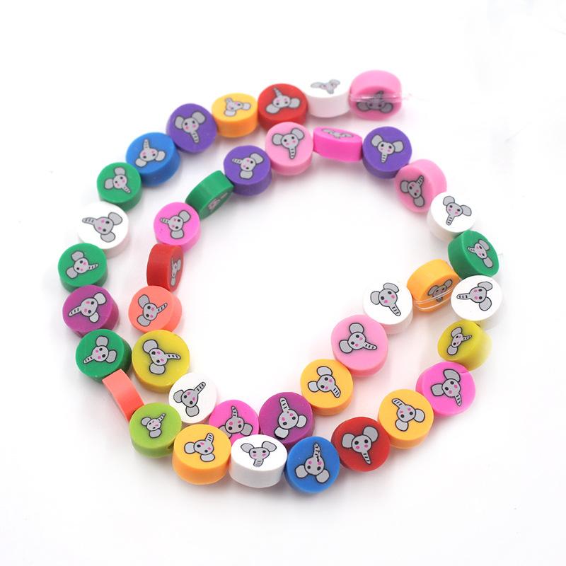 Soft Pottery Beads Beaded Handmade Materials Diy Jewelry Accessories Mobile Phone Chain Bead Separation Mixed Color Soft Pottery Loose Beads