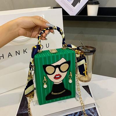 Abendtaschen für Frauen Neue modische Leder-Umhängetasche Frau Harte hochwertige Hip Hop Party Luxus Designer Handtasche
