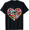 Flags Of Countries Of The World International Flag Heart Tshirt Unisex Patriotism Printed Top