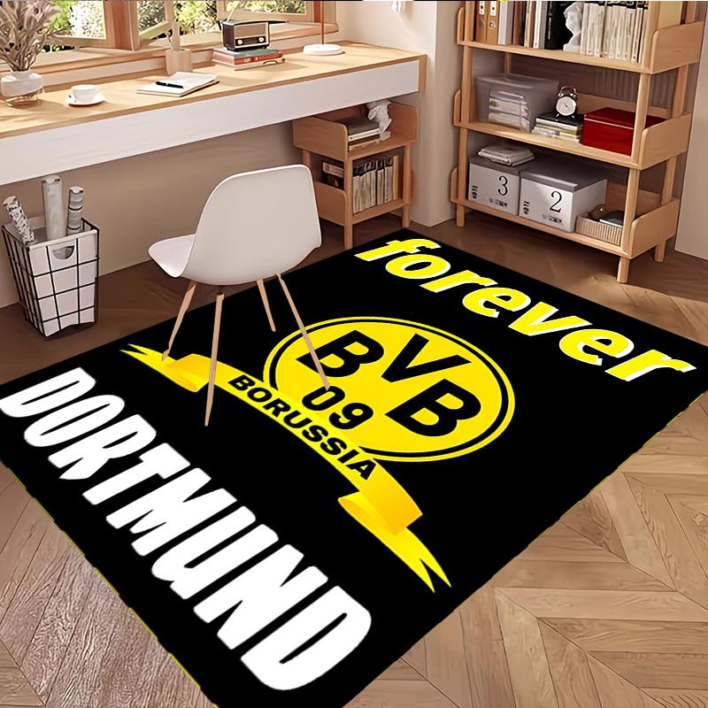 Alfombra Estampada Borussia Dortmund, Alfombra de Piso Lavable, Para Entrada Dormitorio Lavadero Oficina Estudio, Decoración del Hogar Regalo de Cumpleaños Navidad