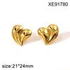 Stylish Titanium Steel Vacuum-Plated Lightweight Luxury Flower Stud Earrings