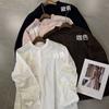 1116 Autumn New Women's Lapel Japanese Cotton Shirt Loose Shirt Top Cardigan Literary Retro French