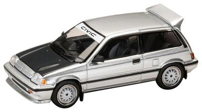 Honda Civic Late Street Racer Silver 1/64 (AT) Version/JDM