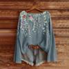 Women's Fashion Long Sleeve Christmas Snowman Snowflake Print Jacket Cardigan