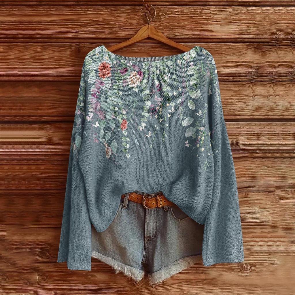 Women's Fashion Long Sleeve Christmas Snowman Snowflake Print Jacket Cardigan