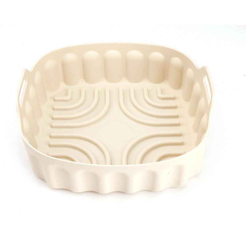 High Temperature Resistant Square Air Fryer Silicone Baking Pan, Non-Stick Oil Easy To Clean Baking Pad, Integrated Silicone Pad