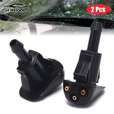 2 pezzi/set universale per auto anteriore parabrezza tergicristallo ugello spruzzatore a getto kit irrigatore ventola acqua beccuccio copertura regolazione uscita lavatrice