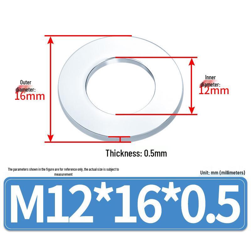 Extra Large Galvanized Metal Flat Washers - Sizes M1.6 to M14